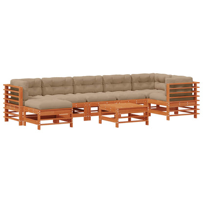 Set Lounge da Giardino 8 pcs Marrone Cerato | homemem39
