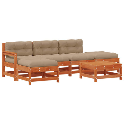 Set Lounge da Giardino 6 pcs Marrone Cerato | homemem39