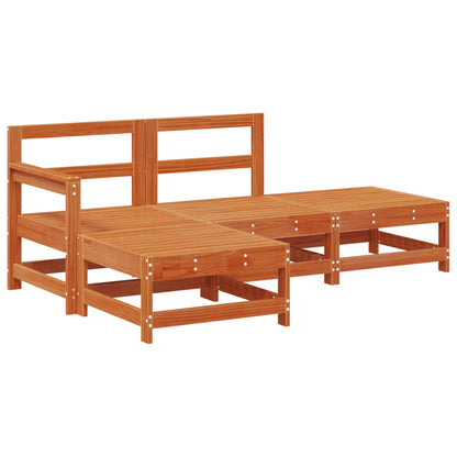Set Lounge da Giardino 4 pcs Marrone Cerato | homemem39