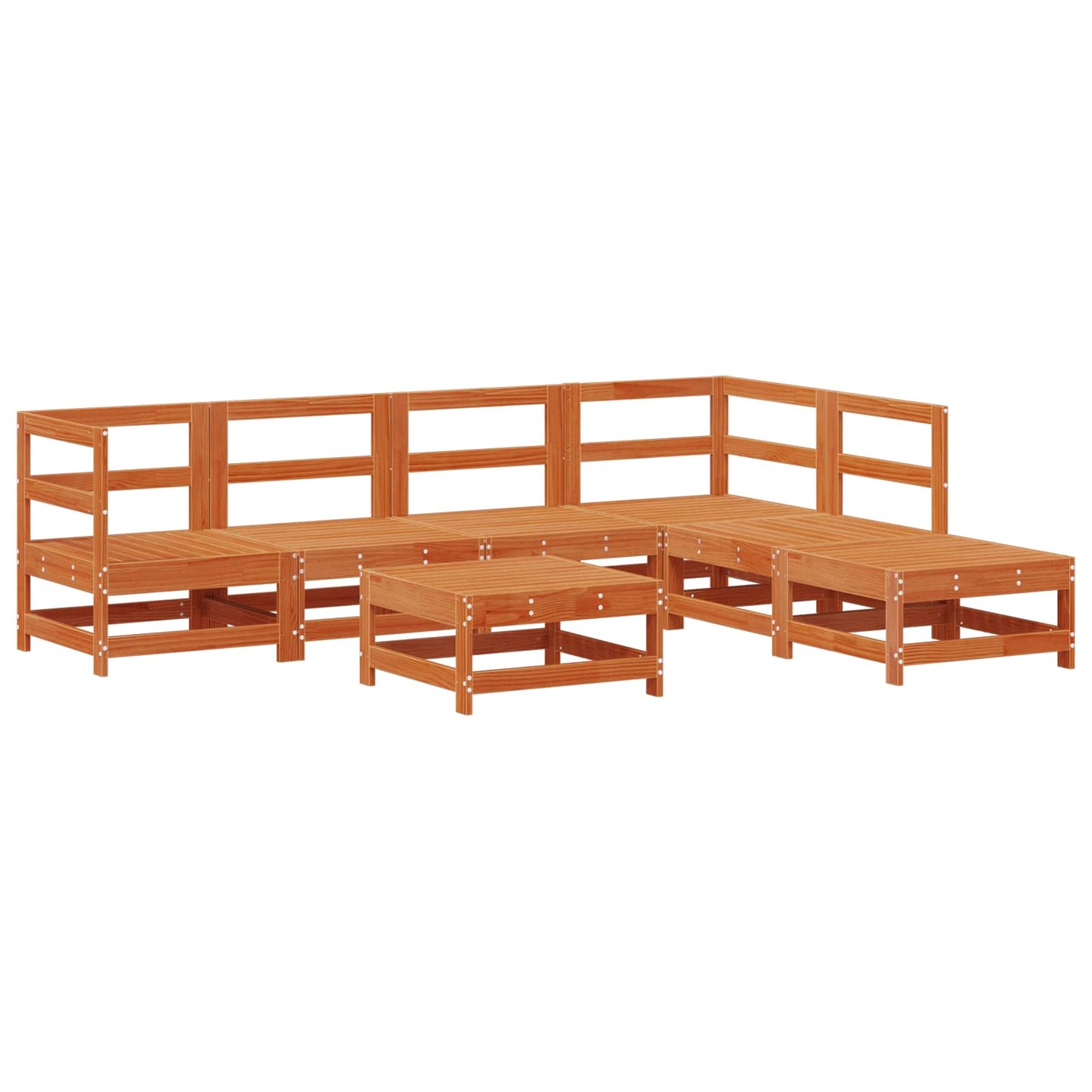 Set Lounge da Giardino 7 pcs Marrone Cerato | homemem39