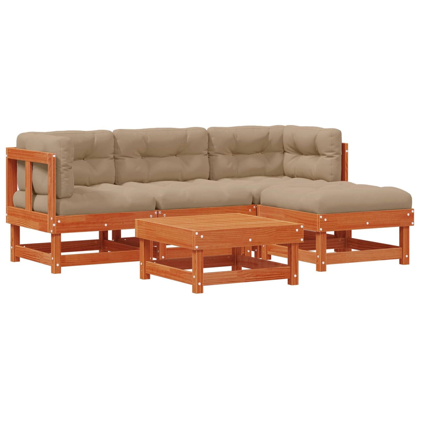 Set Lounge da Giardino 15 pcs Marrone Cerato | homemem39