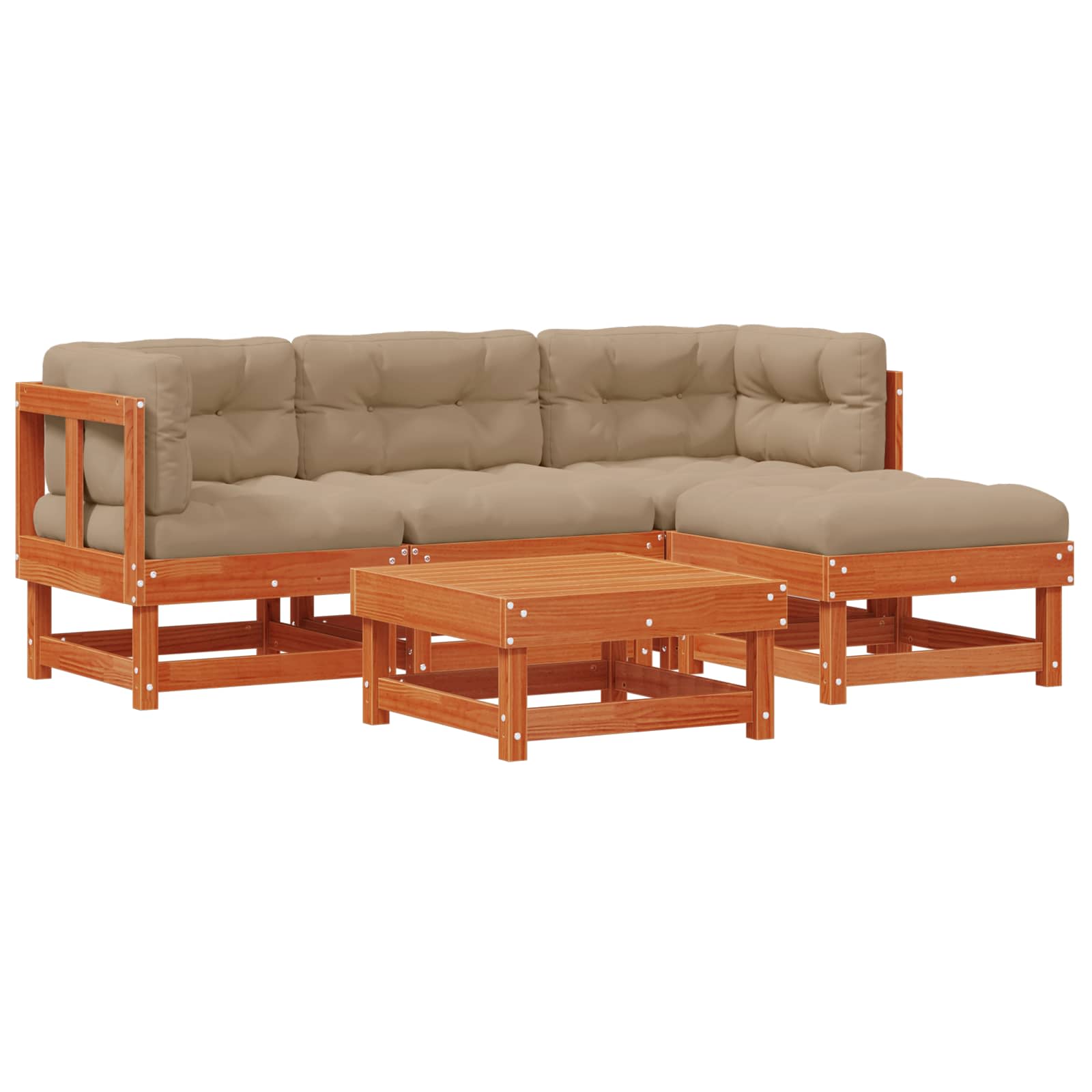 Set Lounge da Giardino 15 pcs Marrone Cerato | homemem39