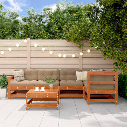 Set Lounge da Giardino 6 pcs Marrone Cerato | homemem39