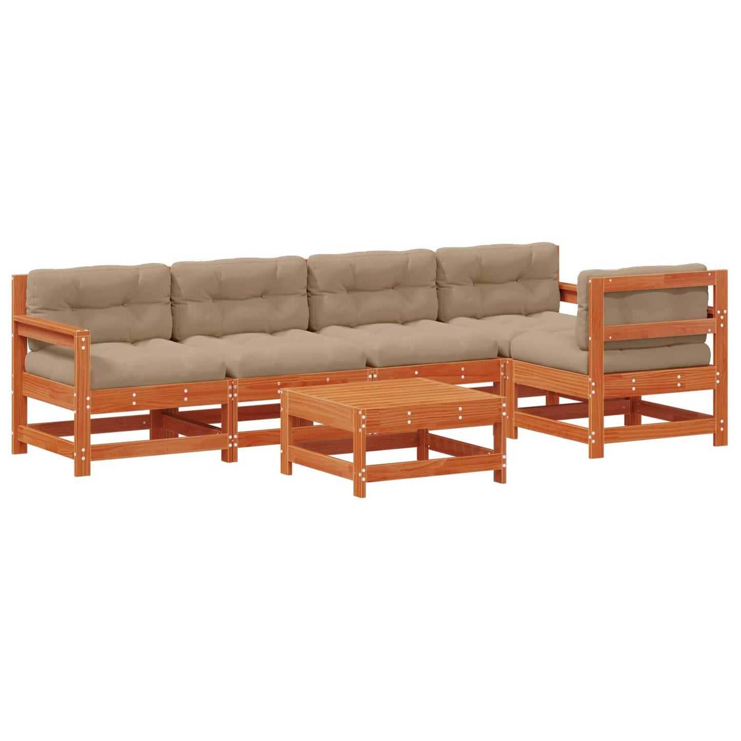 Set Lounge da Giardino 6 pcs Marrone Cerato | homemem39