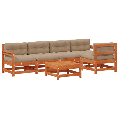 Set Lounge da Giardino 6 pcs Marrone Cerato | homemem39