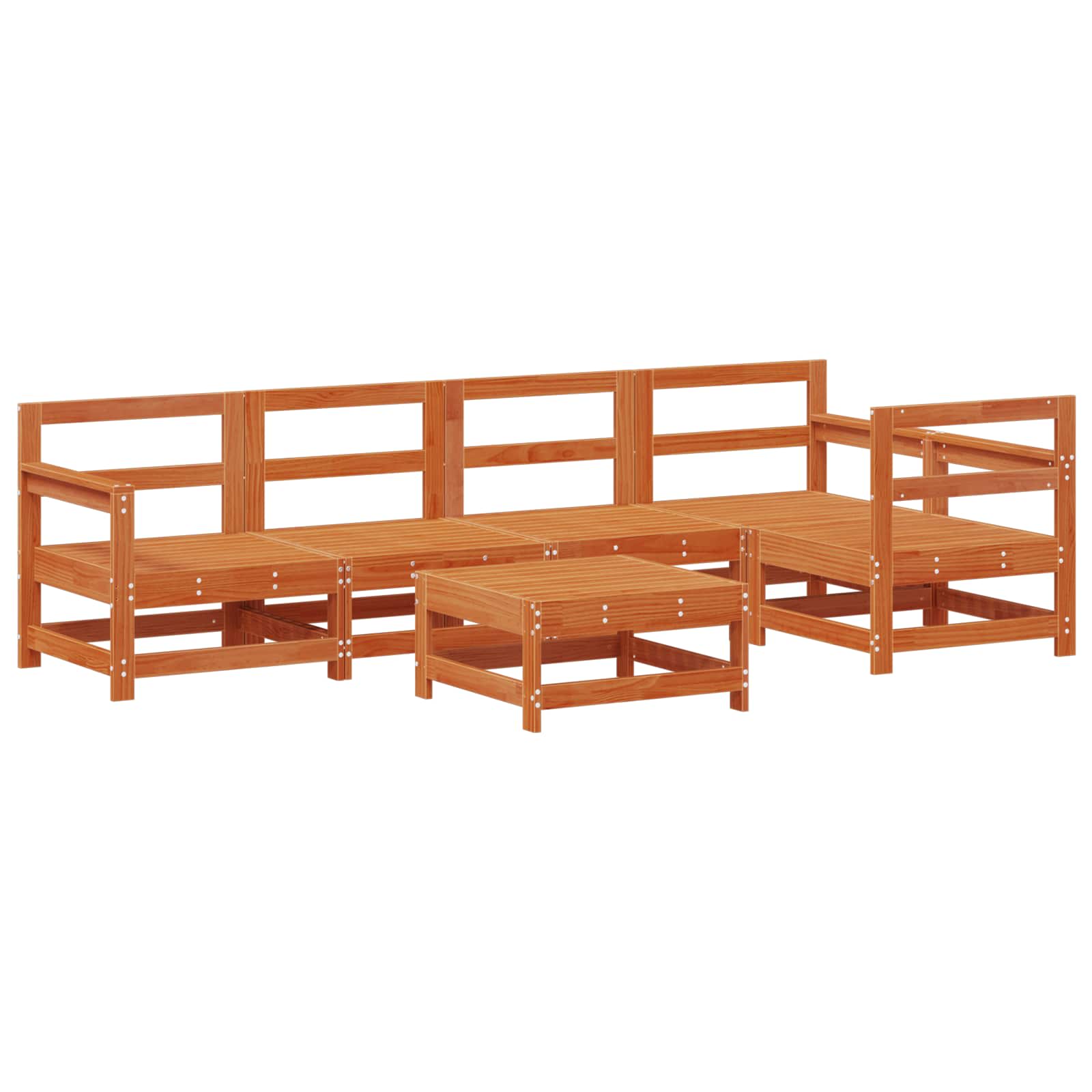 Set Lounge da Giardino 6 pcs Marrone Cerato | homemem39