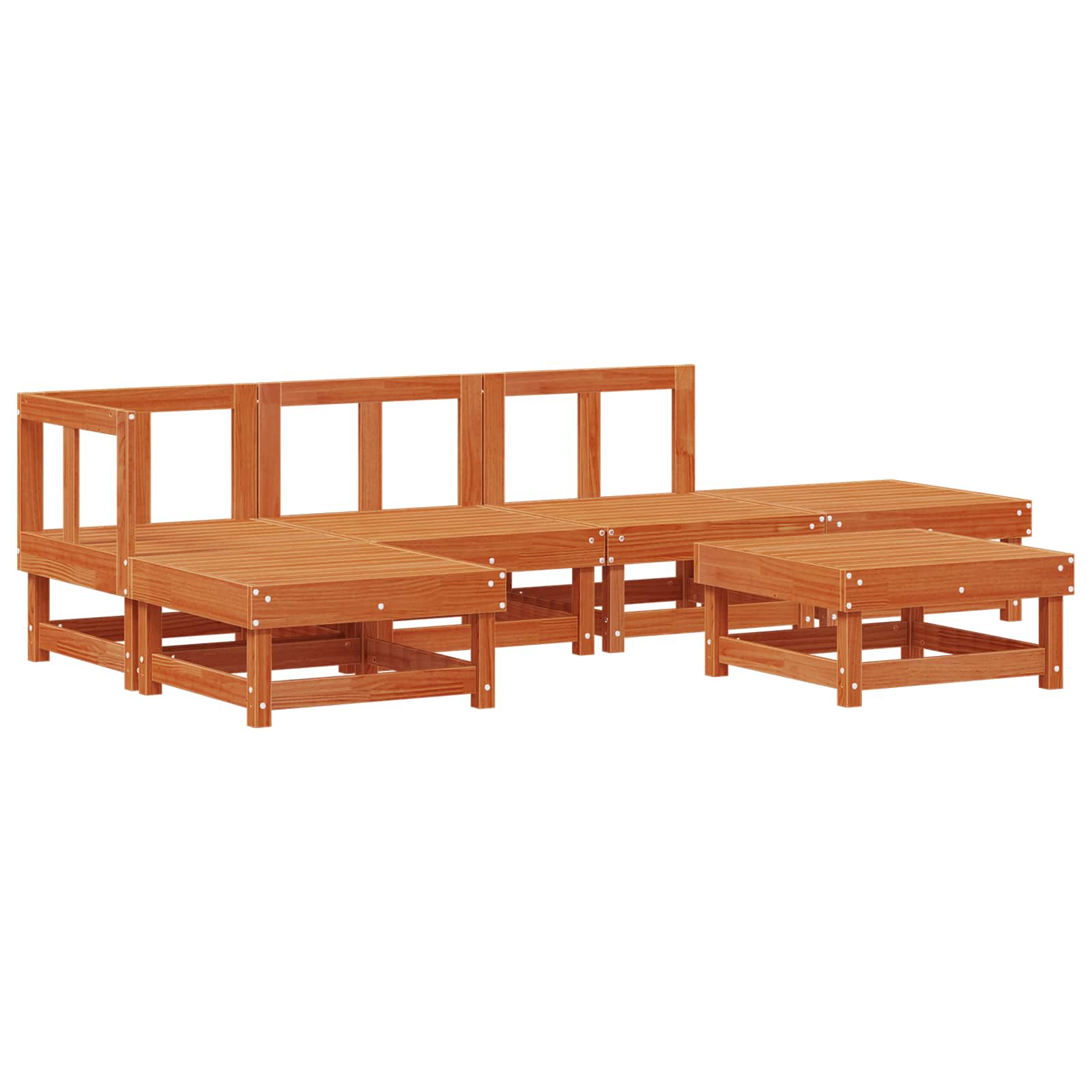 Set Lounge da Giardino 6 pcs Marrone Cerato | homemem39