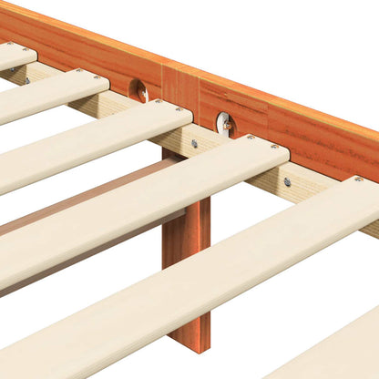 Struttura del letto Marrone cerato 140 x 200 cm Pino massello