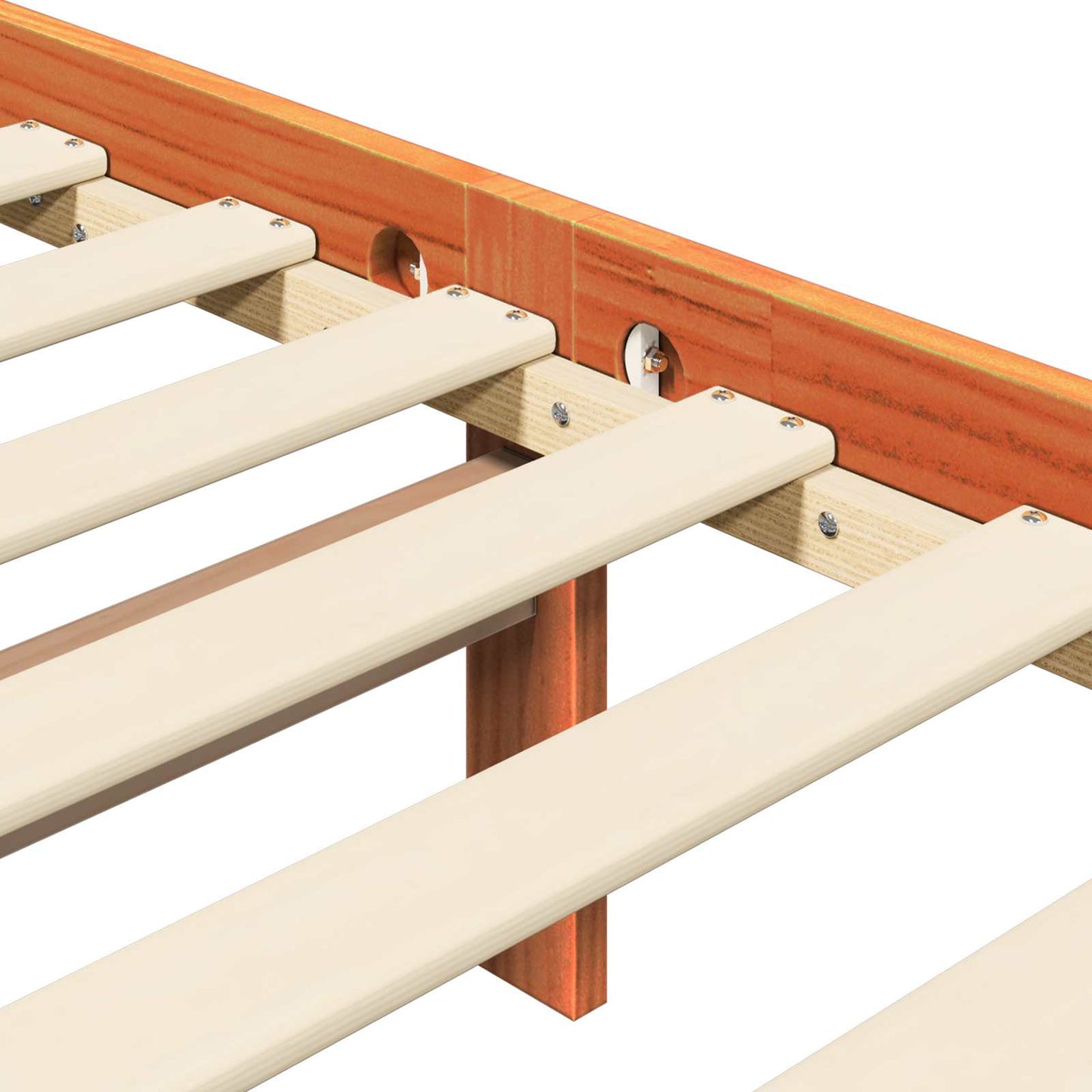 Struttura del letto Marrone cerato 150 x 200 cm Pino massello