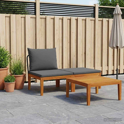 3 pcs Set di relax Legno di Acacia Massello Naturale | homemem39