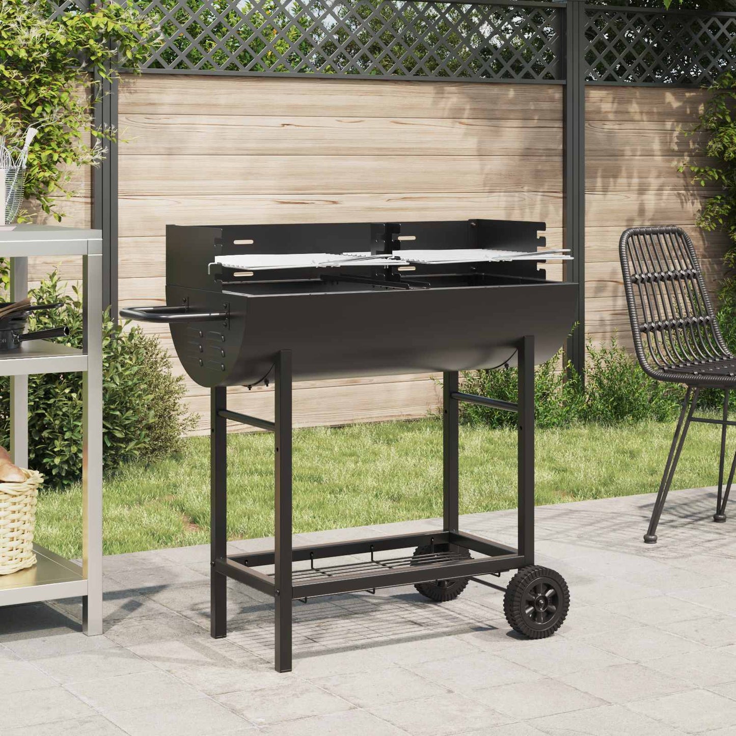 griglia a carbone 96,5 x 42,5 x 88,5 cm Nero