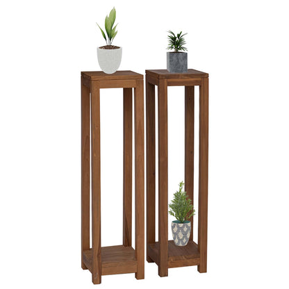 Supporto per piante 2 pz Naturale 25 x 25 x 100 cm | homemem39