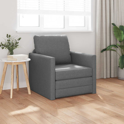 Divano Letto Pieghevole Grigio scuro 74 x 77 x 81 cm Tessuto