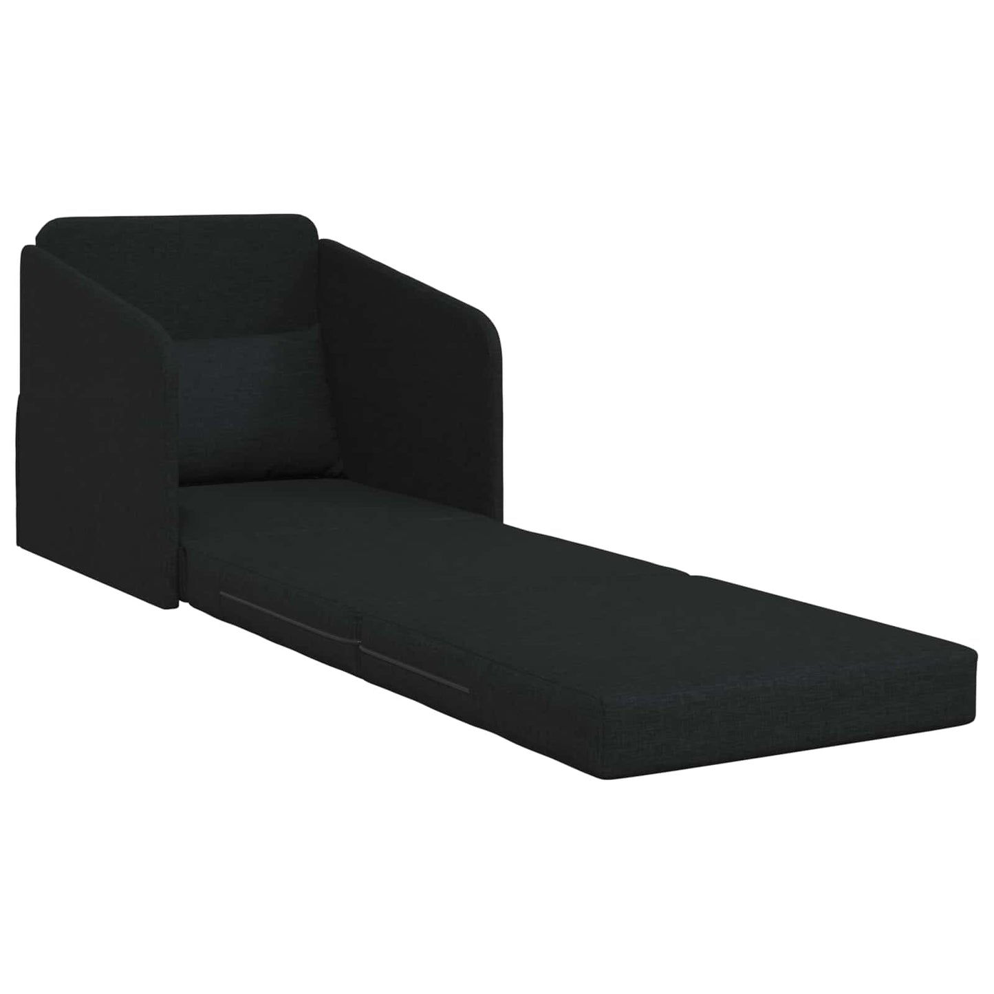 Divano Letto Pieghevole Nero 65 x 80 x 83 cm Tessuto