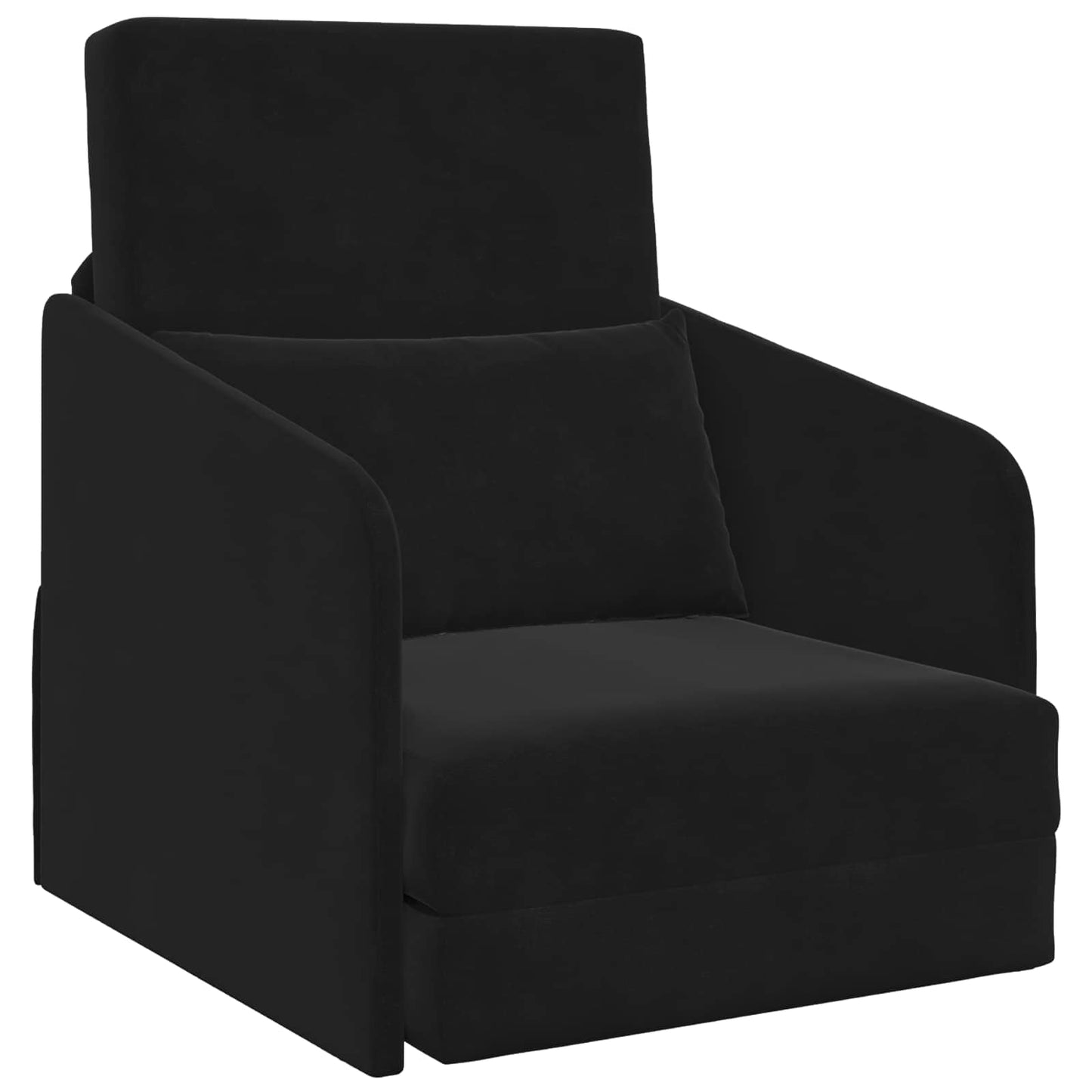 Divano Letto Pieghevole Nero 65 x 80 x 83 cm Velluto