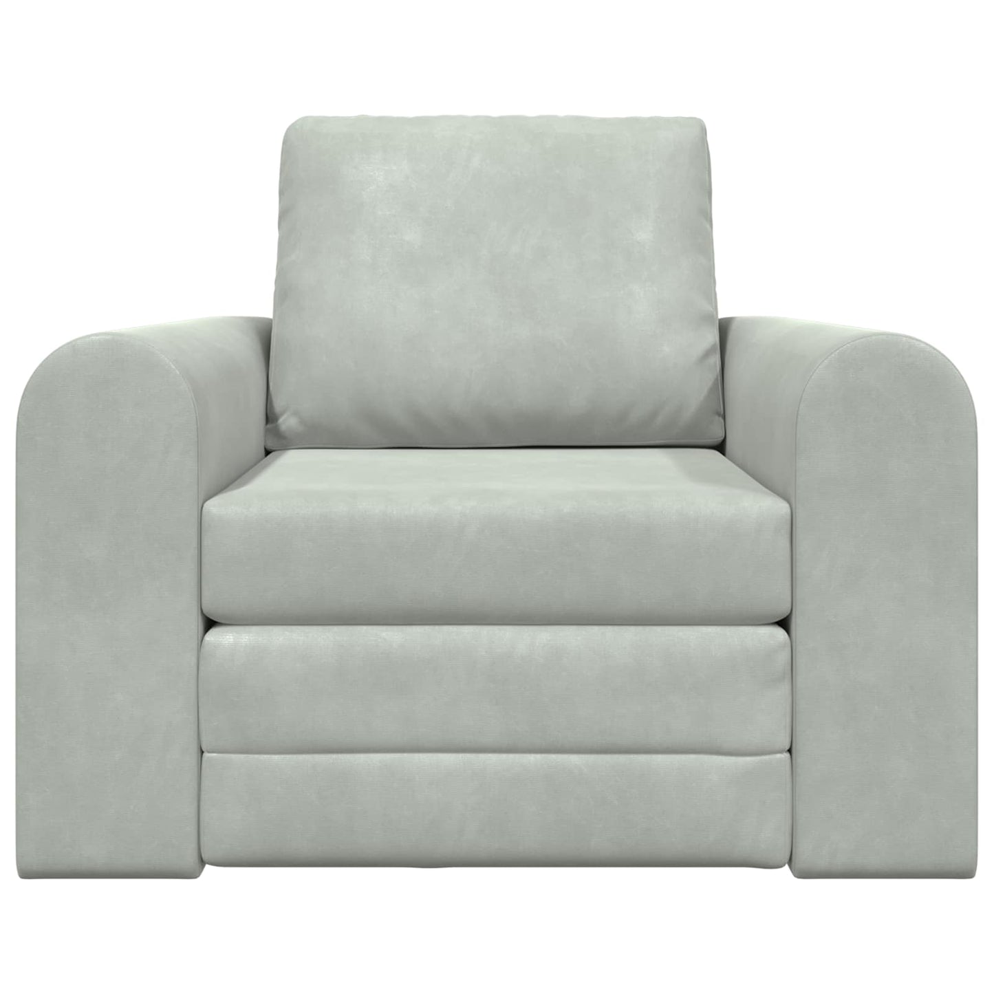 Divano Letto Pieghevole Grigio chiaro 98 x 71 x 83 cm Velluto
