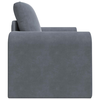 Divano Letto Pieghevole Grigio scuro 98 x 71 x 83 cm Velluto