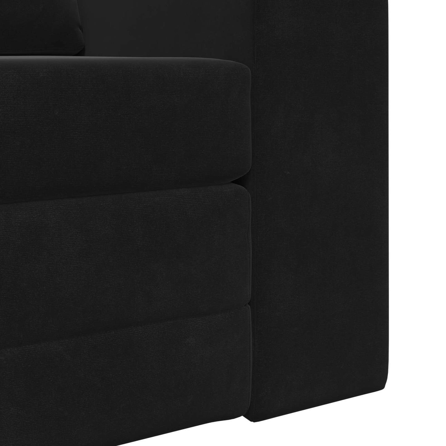 Divano Letto Pieghevole Nero 98 x 71 x 83 cm Velluto