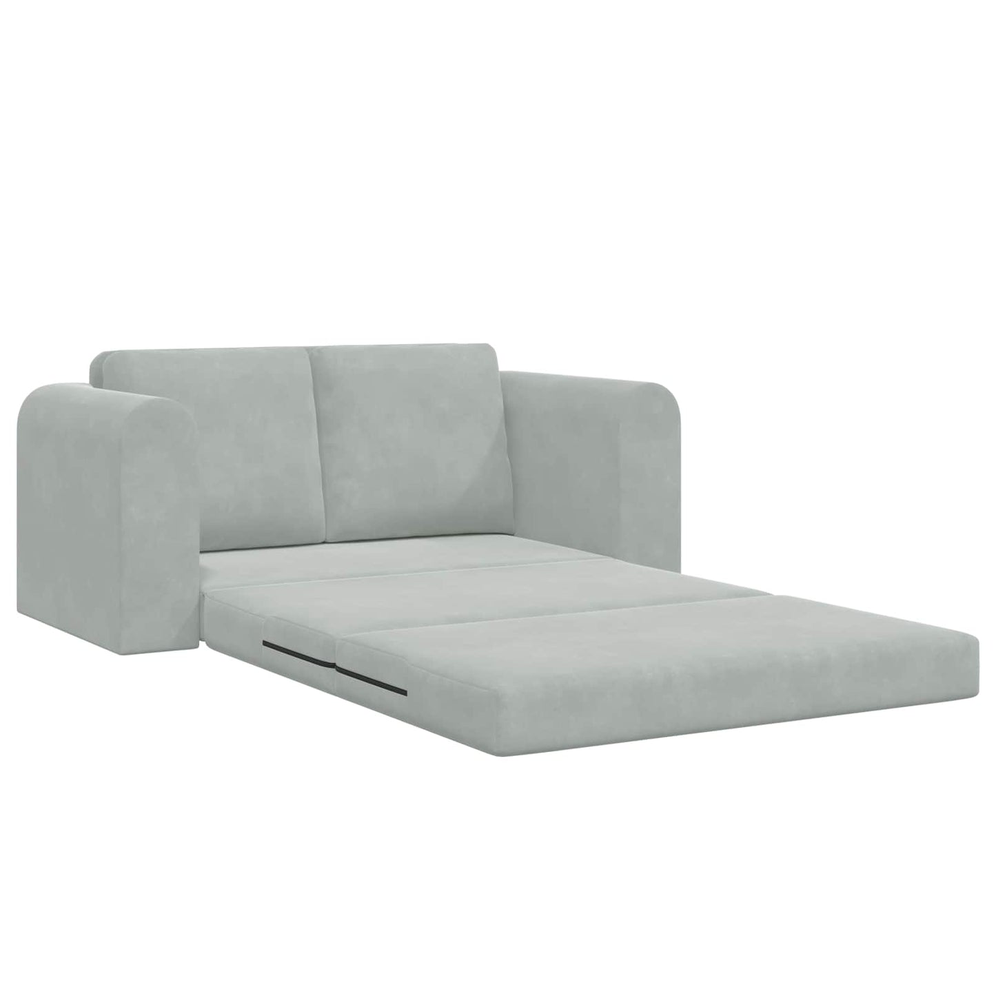 Divano Letto Pieghevole Grigio chiaro 148 x 71 x 83 cm Velluto