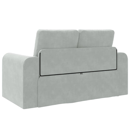 Divano Letto Pieghevole Grigio chiaro 148 x 71 x 83 cm Velluto