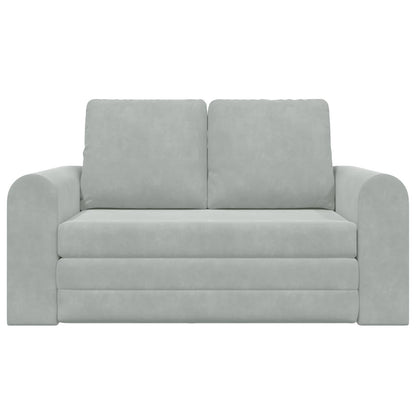 Divano Letto Pieghevole Grigio chiaro 148 x 71 x 83 cm Velluto