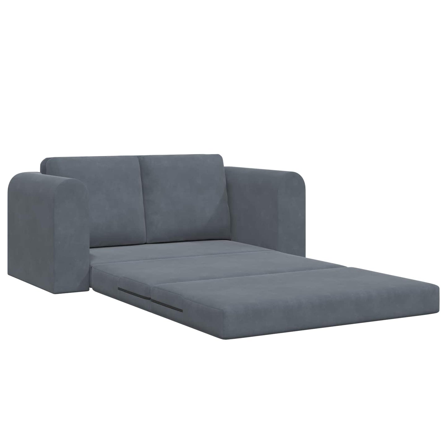 Divano Letto Pieghevole Grigio scuro 148 x 71 x 83 cm Velluto