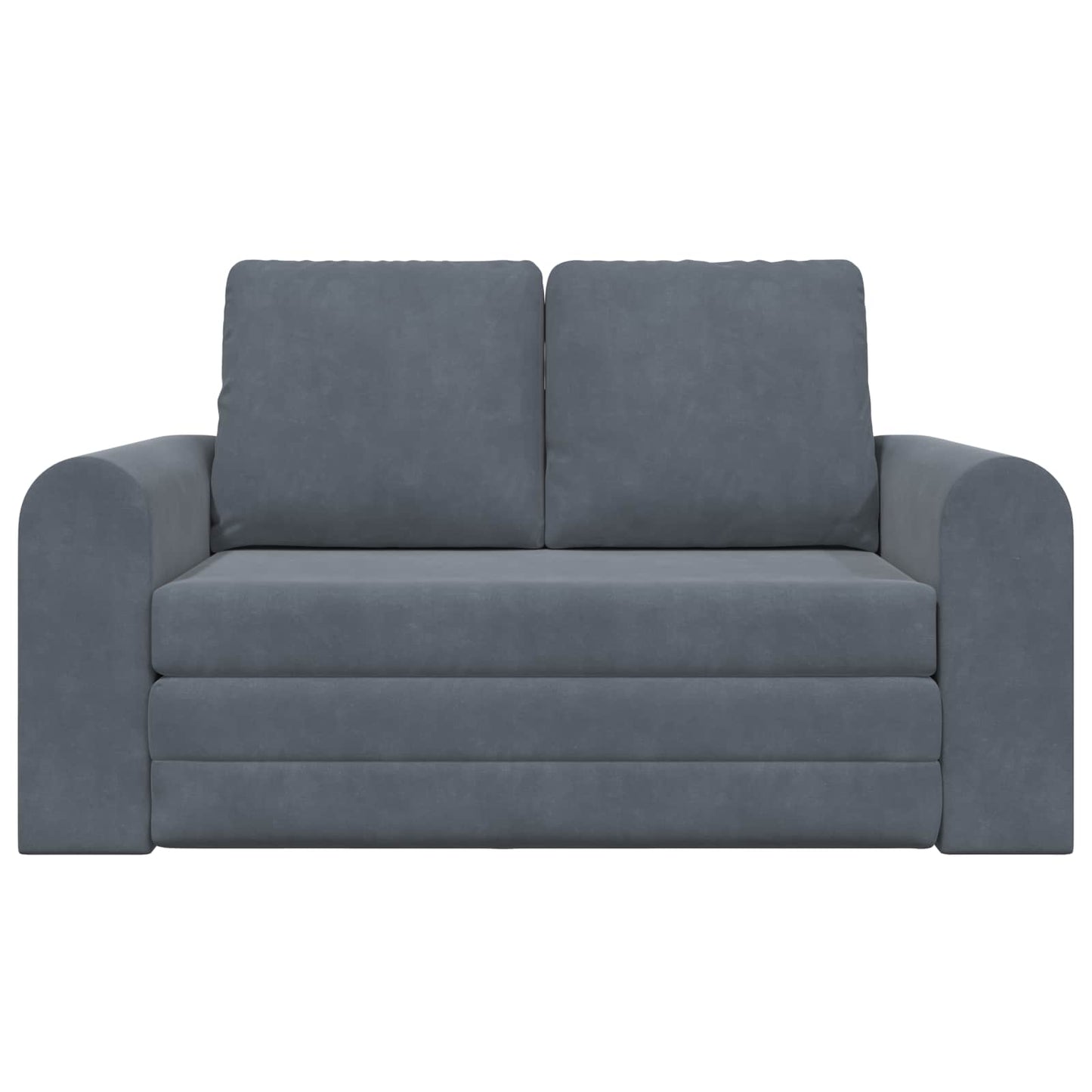 Divano Letto Pieghevole Grigio scuro 148 x 71 x 83 cm Velluto