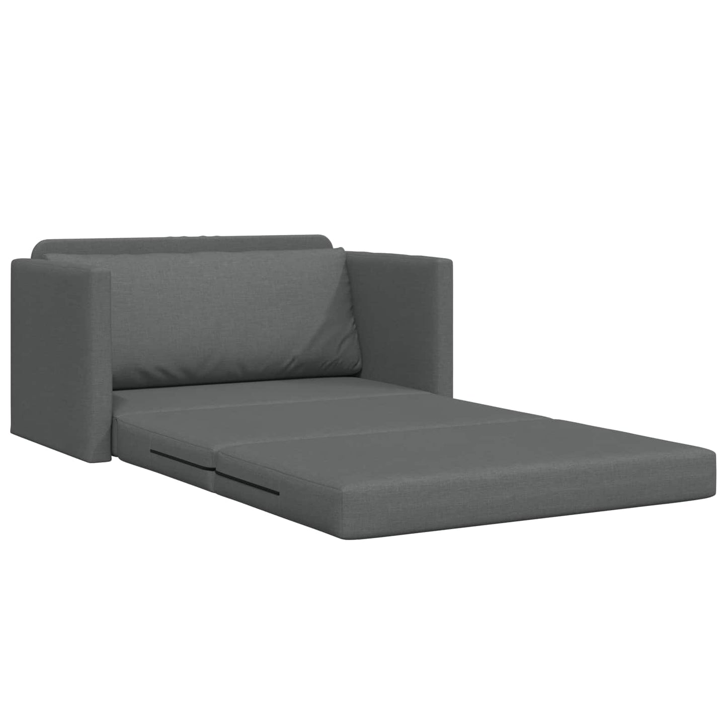 Divano Letto Pieghevole Grigio scuro 124 x 71 x 78 cm Tessuto
