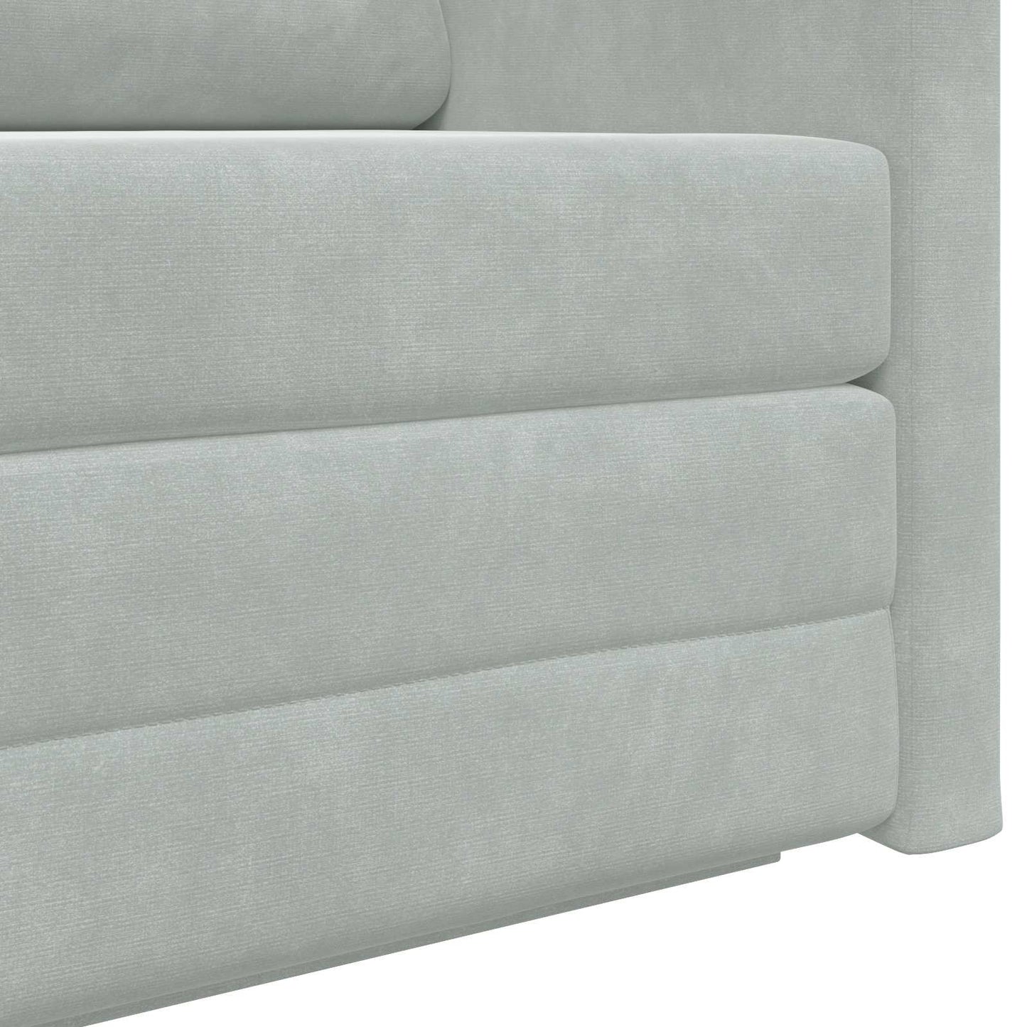 Divano Letto Pieghevole Grigio chiaro 124 x 71 x 78 cm Velluto