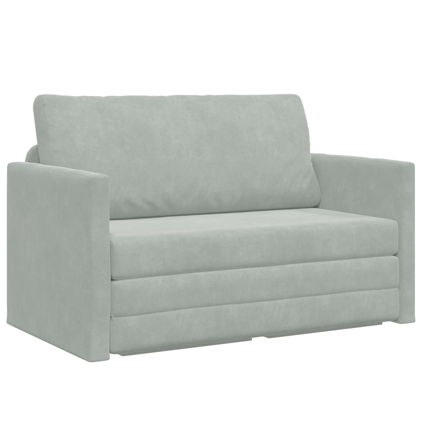 Divano Letto Pieghevole Grigio chiaro 124 x 71 x 78 cm Velluto
