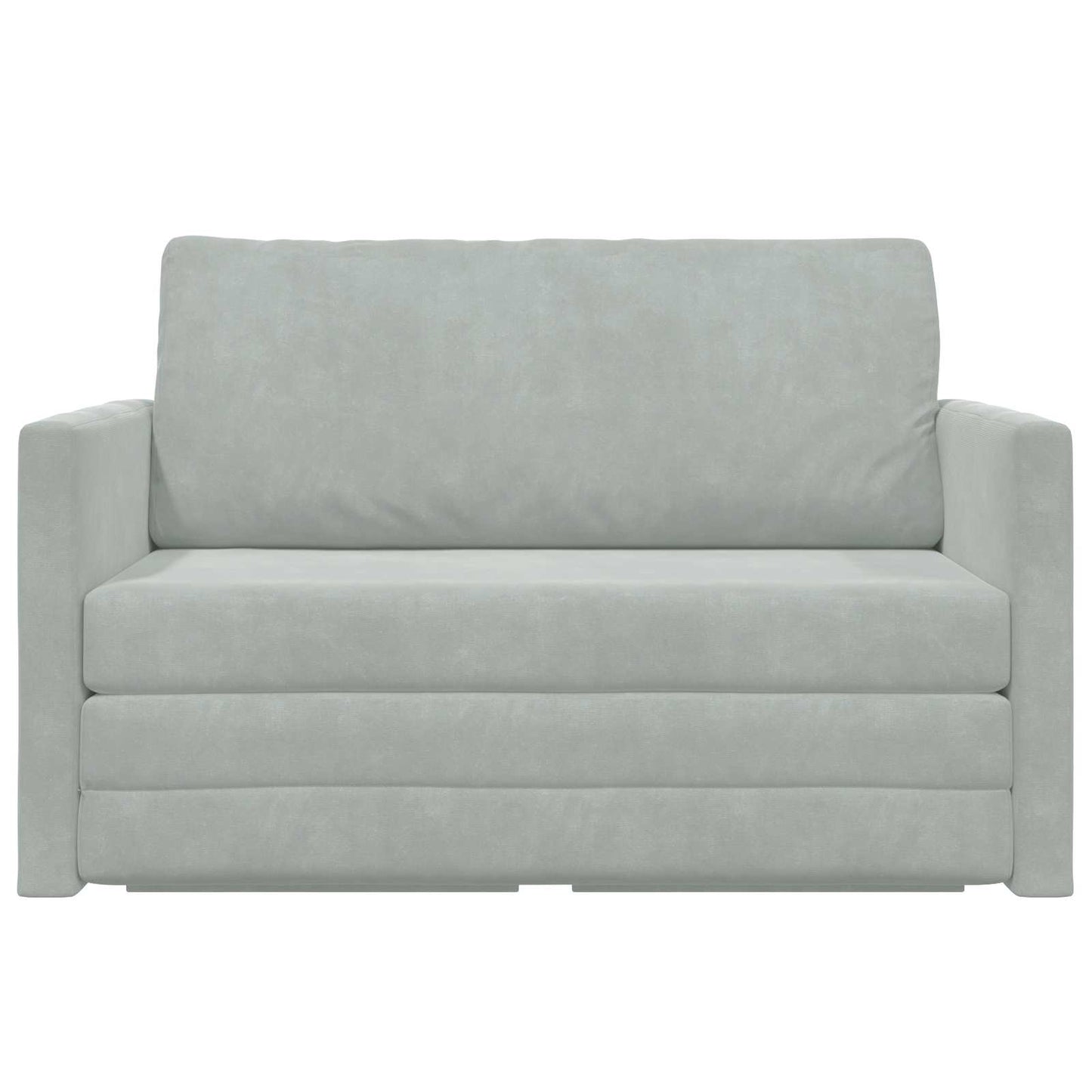 Divano Letto Pieghevole Grigio chiaro 124 x 71 x 78 cm Velluto
