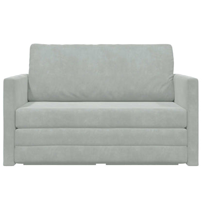 Divano Letto Pieghevole Grigio chiaro 124 x 71 x 78 cm Velluto