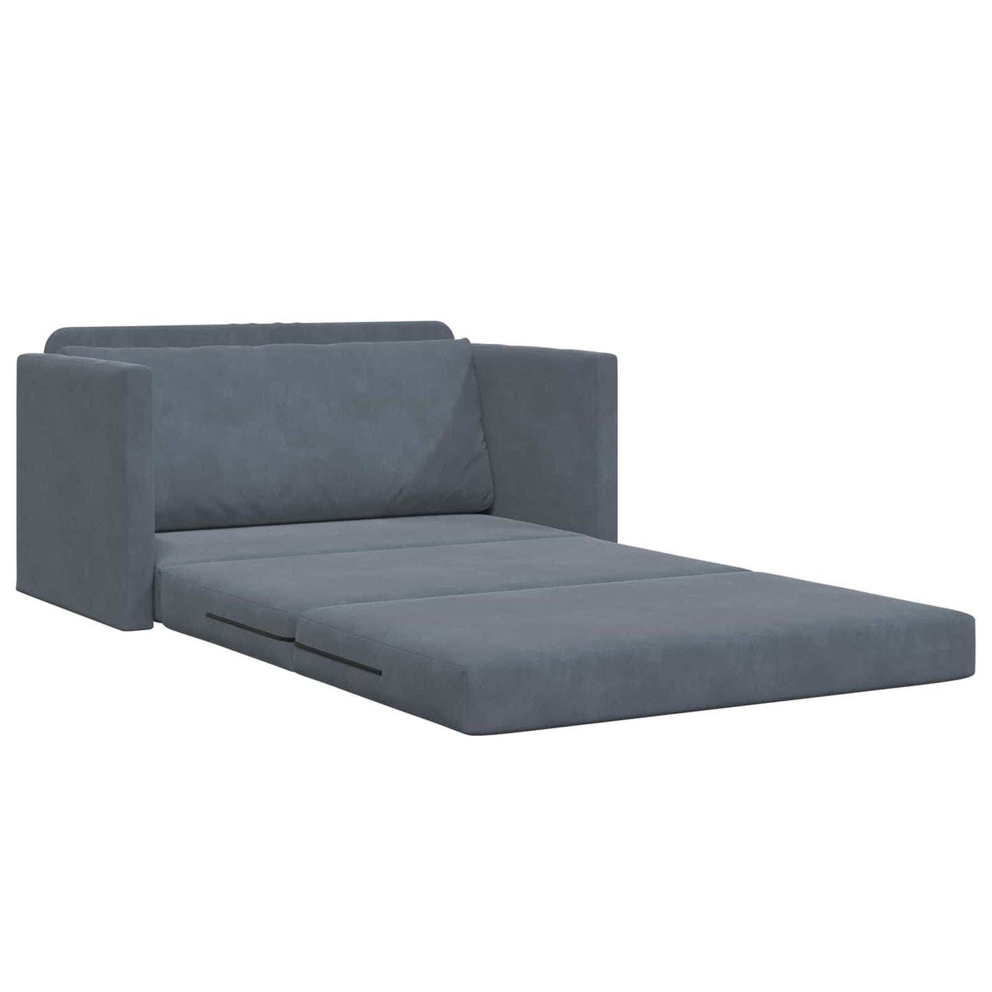 Divano Letto Pieghevole Grigio scuro 124 x 71 x 78 cm Velluto