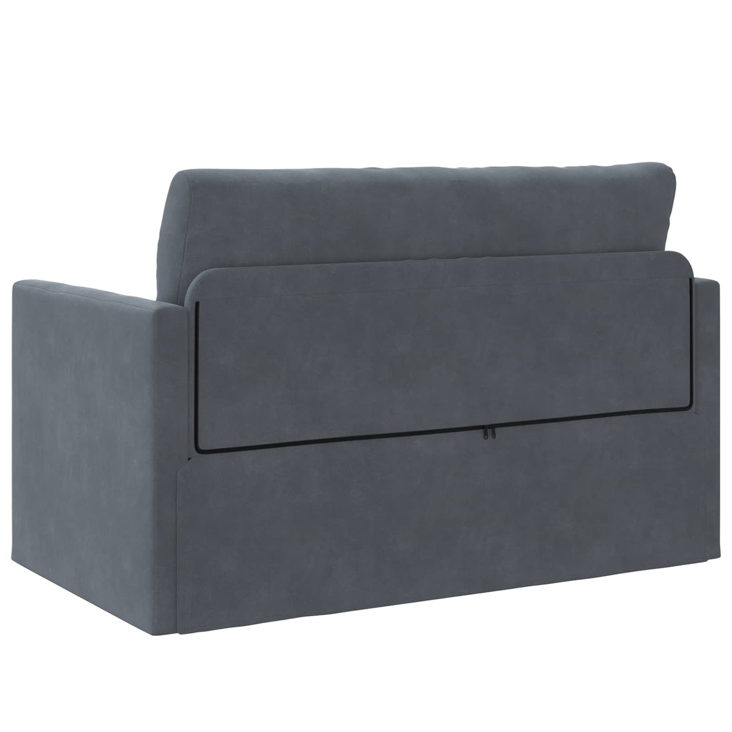 Divano Letto Pieghevole Grigio scuro 124 x 71 x 78 cm Velluto