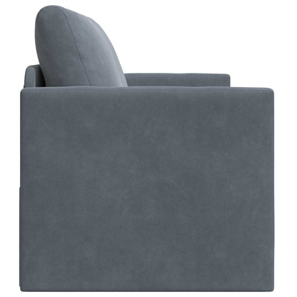 Divano Letto Pieghevole Grigio scuro 124 x 71 x 78 cm Velluto