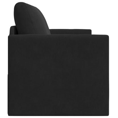 Divano Letto Pieghevole Nero 124 x 71 x 78 cm Velluto
