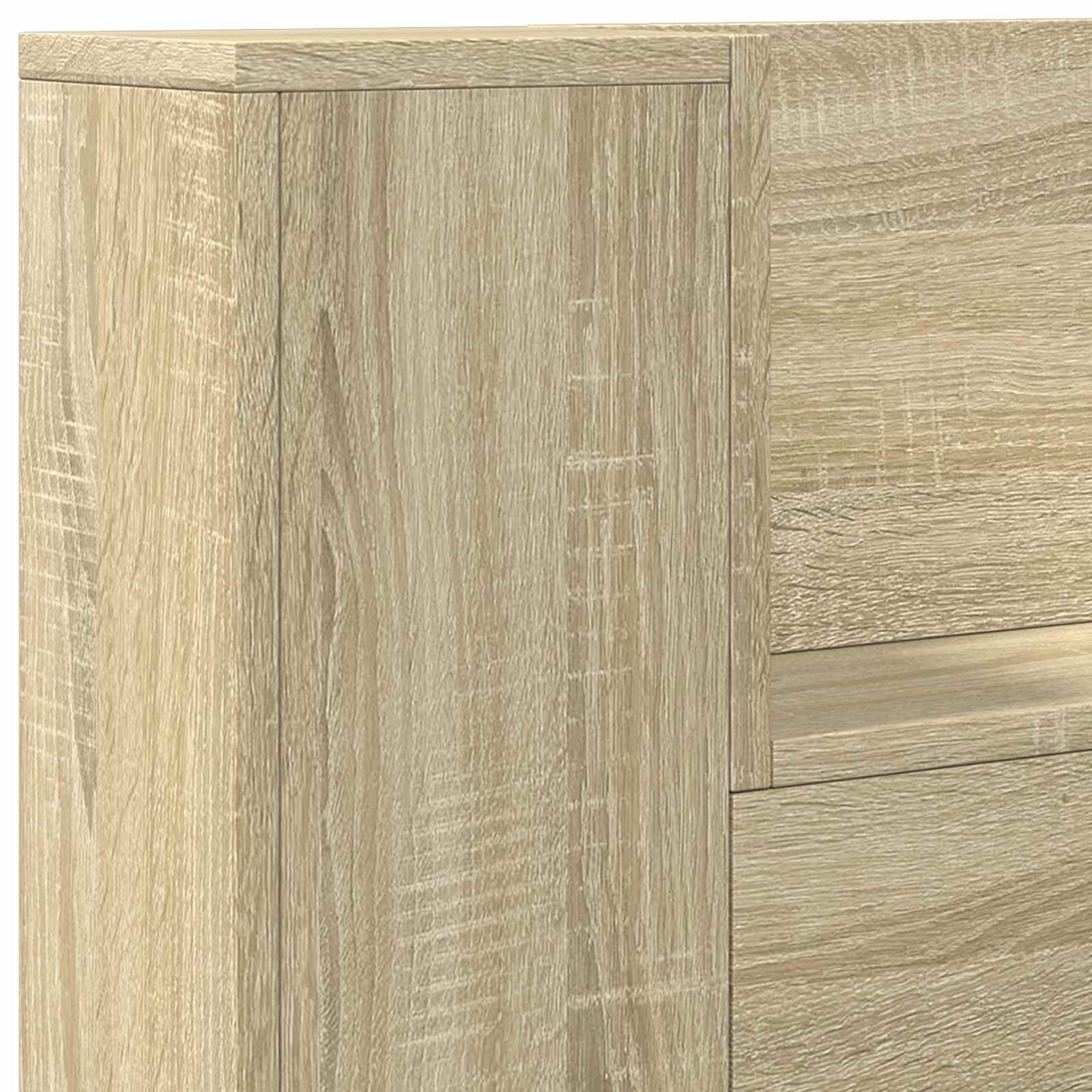 Testata con Mobile e LED Sonoma 120 x 16,5 x 103,5 cm | homemem39