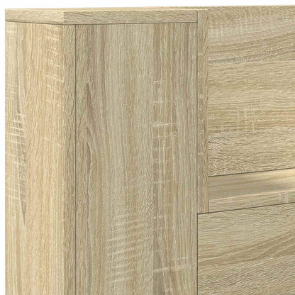 Testata con Mobile e LED Sonoma 120 x 16,5 x 103,5 cm | homemem39