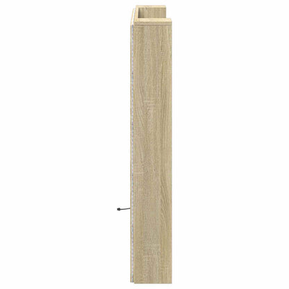 Testata con Mobile e LED Sonoma 120 x 16,5 x 103,5 cm | homemem39
