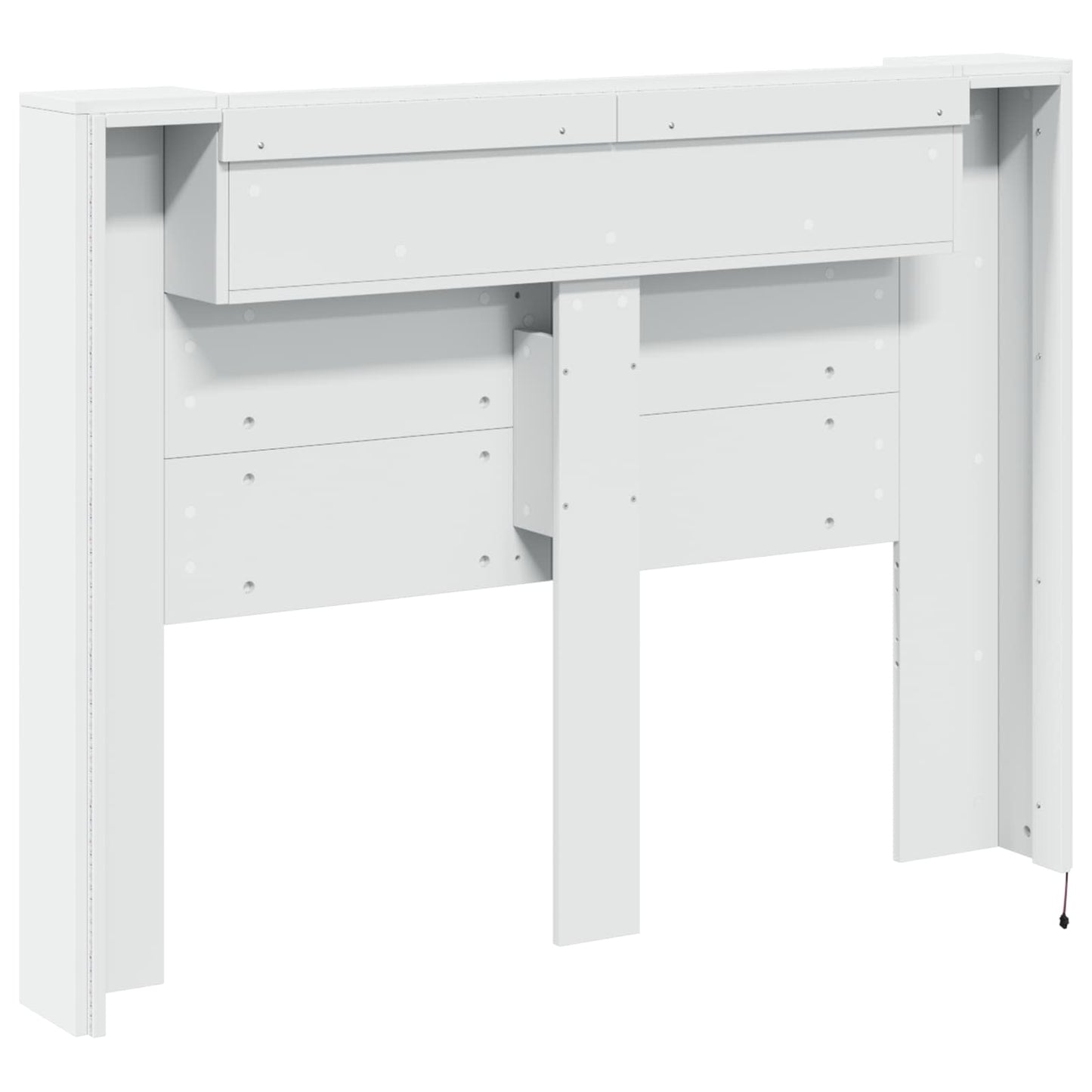 Testata con Mobile e LED Bianco 140 x 16,5 x 103,5 cm | homemem39