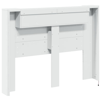 Testata con Mobile e LED Bianco 140 x 16,5 x 103,5 cm | homemem39