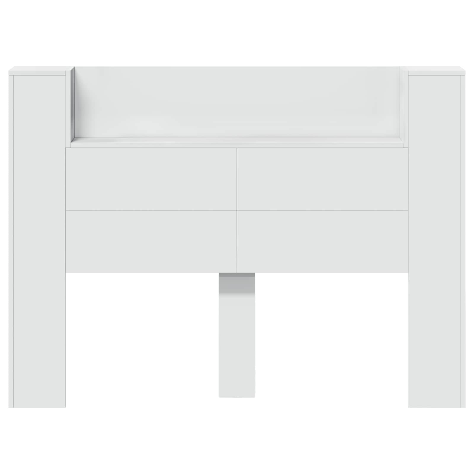 Testata con Mobile e LED Bianco 140 x 16,5 x 103,5 cm | homemem39