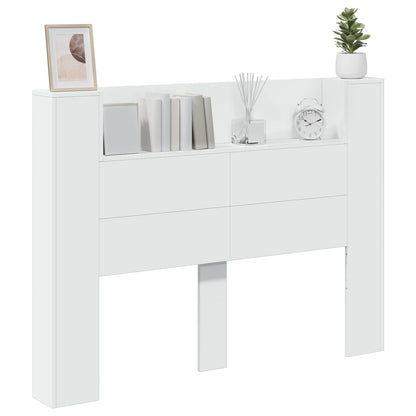 Testata con Mobile e LED Bianco 140 x 16,5 x 103,5 cm | homemem39
