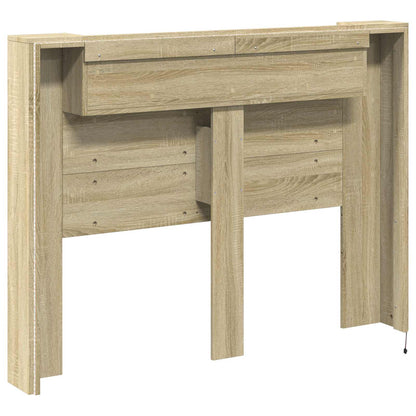 Testata con Mobile e LED Sonoma 140 x 16,5 x 103,5 cm | homemem39