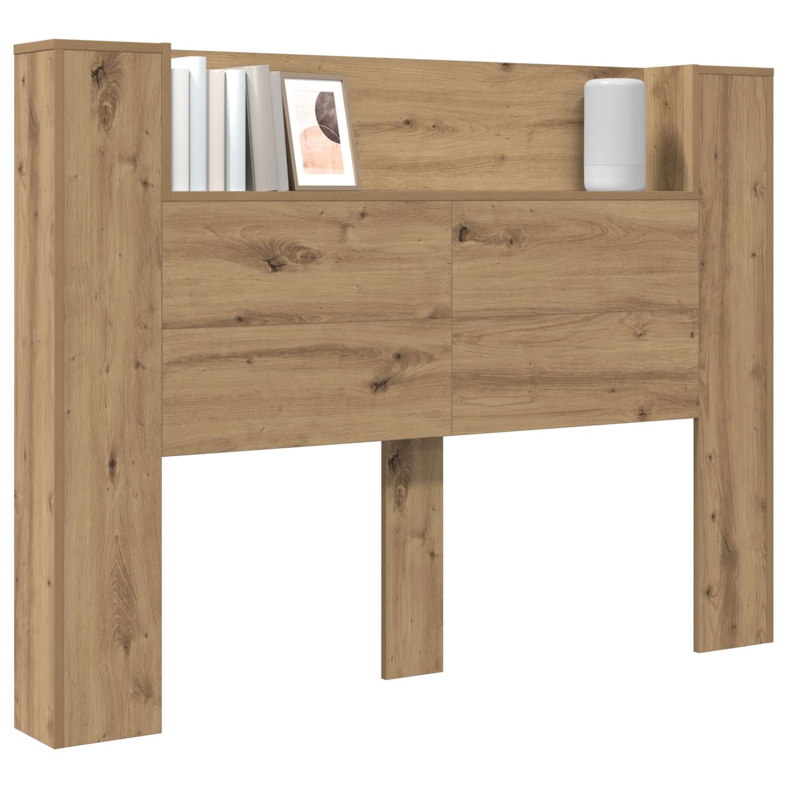 Testata con Mobile e LED Rovere Artigianale Legno multistrato | homemem39