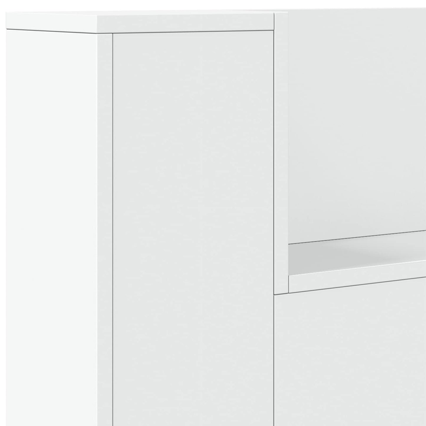 Testata con Mobile e LED Bianco 160 x 16,5 x 103,5 cm | homemem39