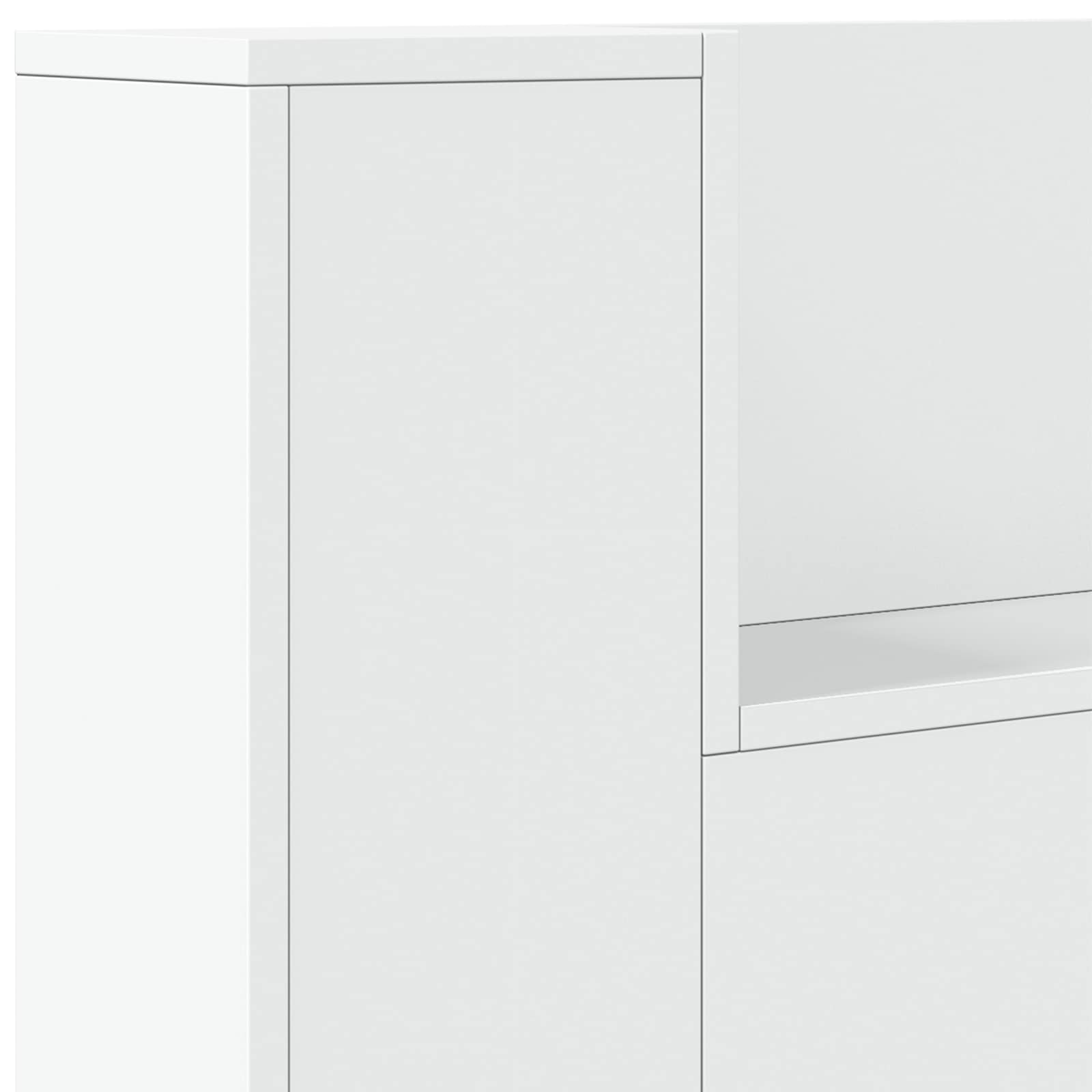 Testata con Mobile e LED Bianco 160 x 16,5 x 103,5 cm | homemem39