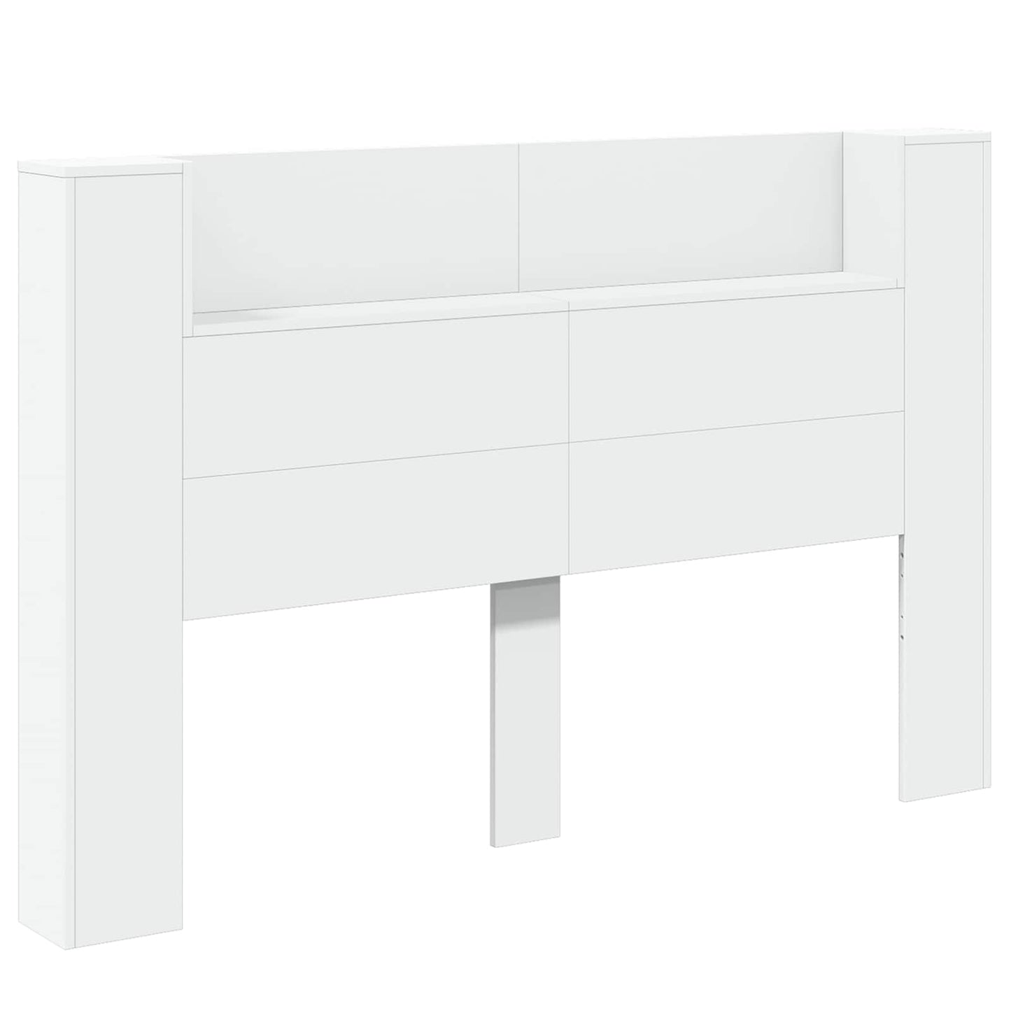 Testata con Mobile e LED Bianco 160 x 16,5 x 103,5 cm | homemem39