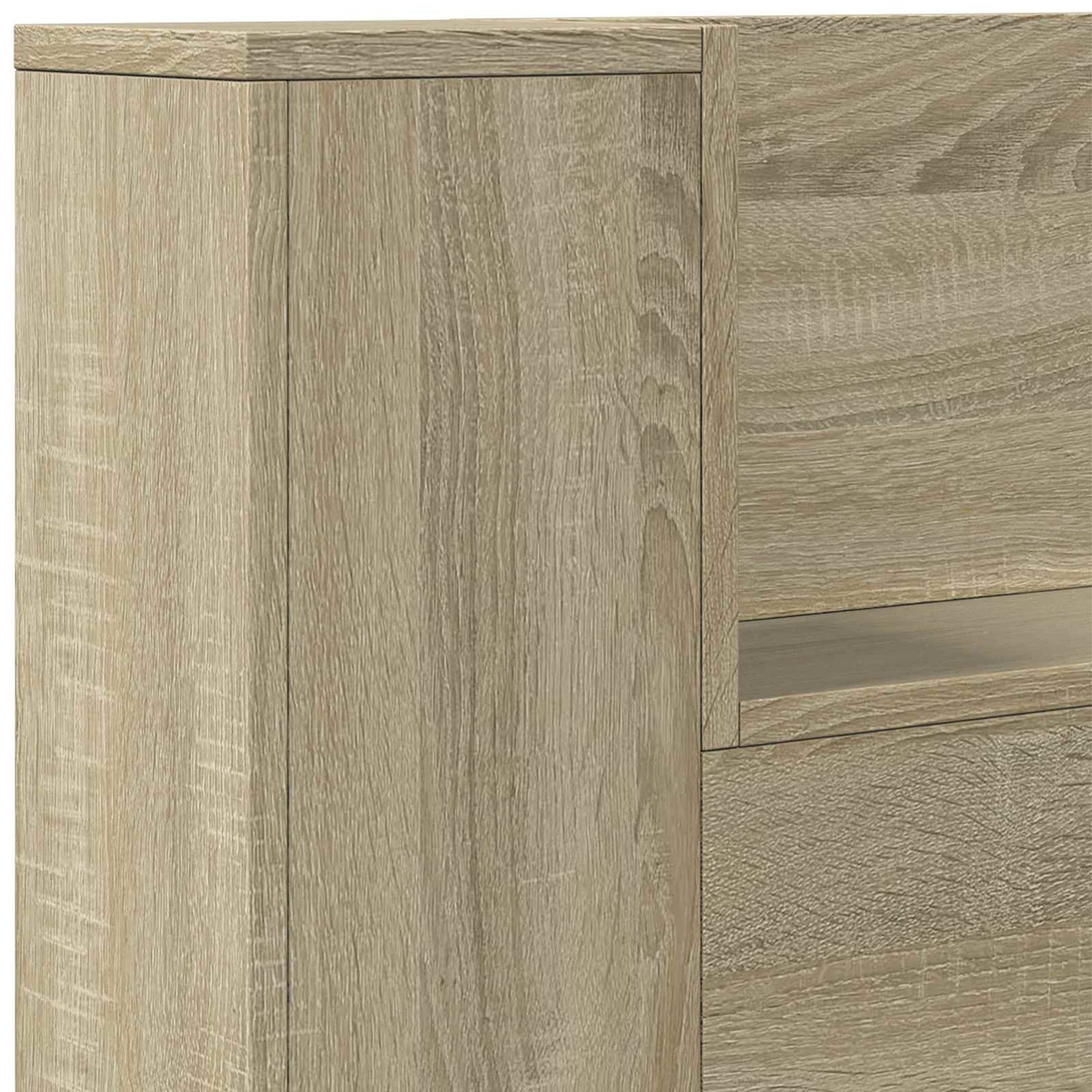 Testata con Mobile e LED Sonoma 160 x 16,5 x 103,5 cm | homemem39