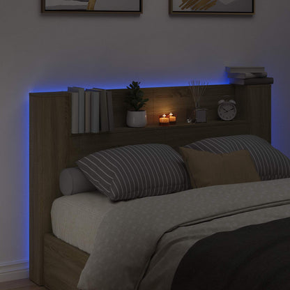 Testata con Mobile e LED Sonoma 160 x 16,5 x 103,5 cm
